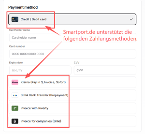 smartport payment methods